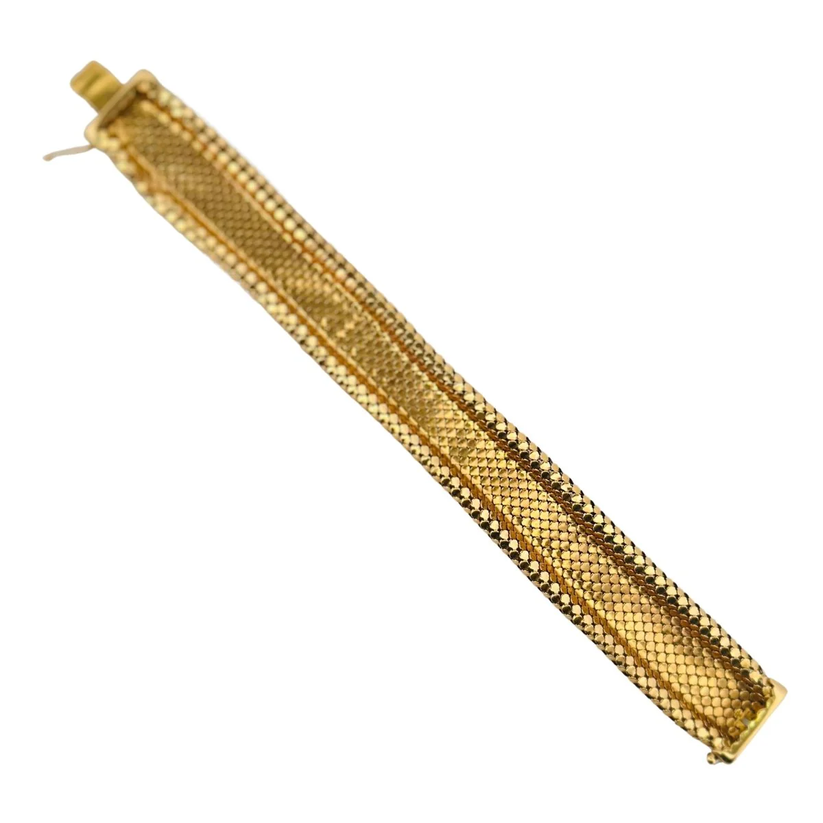 Bracelet Manchette maille en or jaune - Image 2
