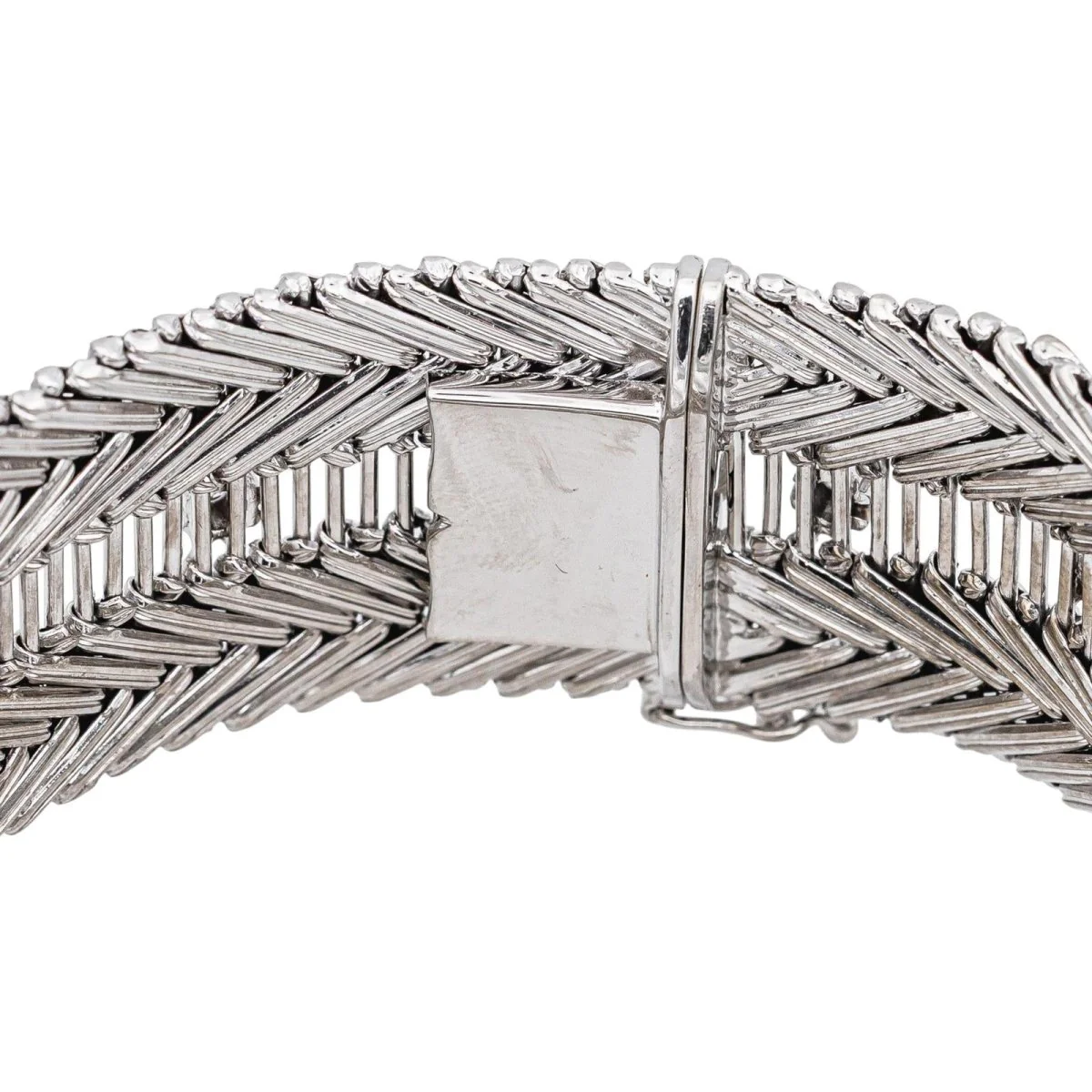 Bracelet Manchette en or blanc et diamants - Image 6