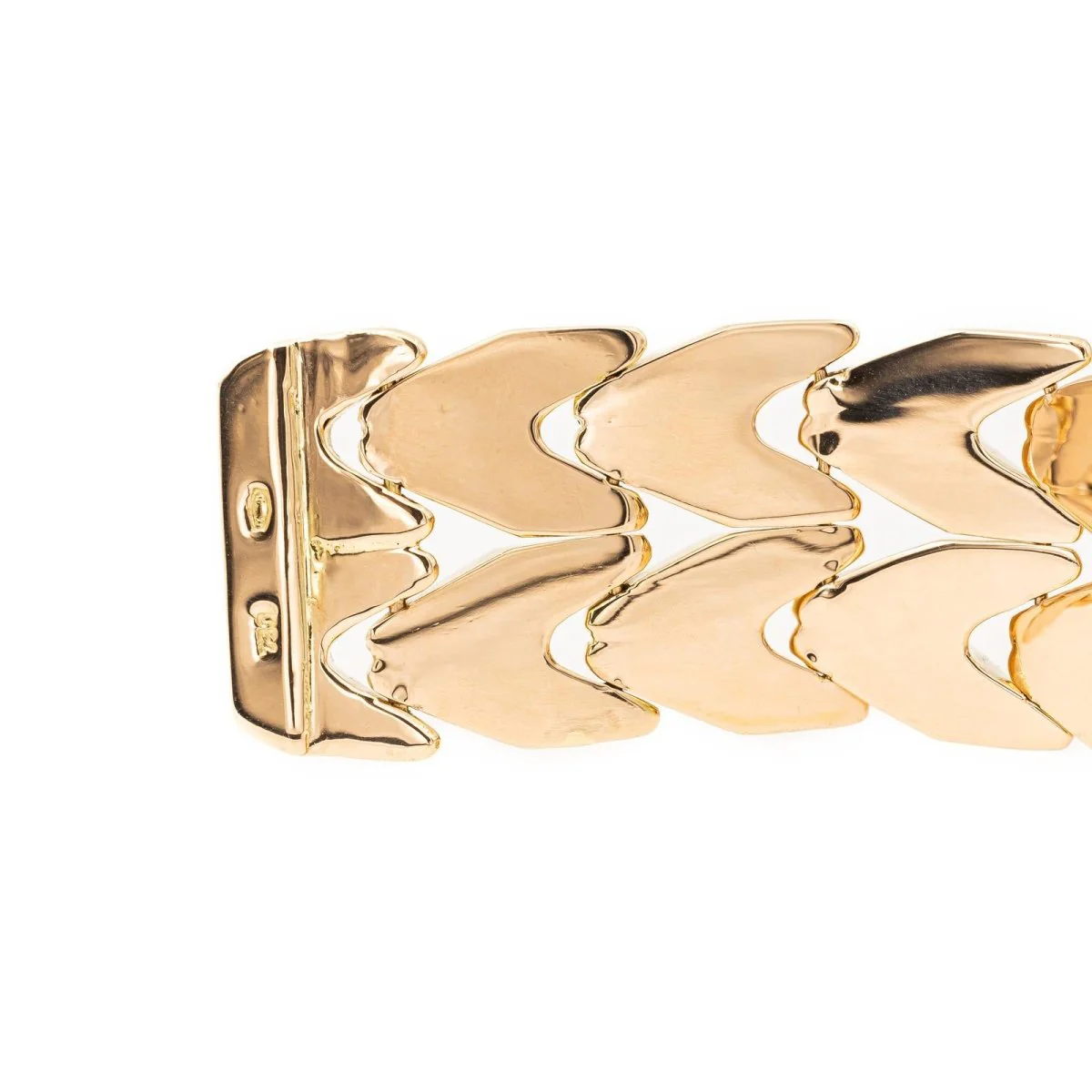 Bracelet Manchette maille en or jaune - Image 6