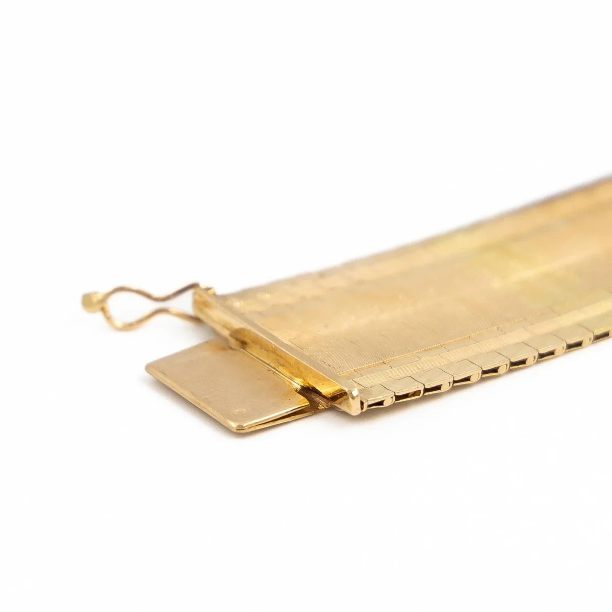 Bracelet Manchette maille en or jaune - Image 5