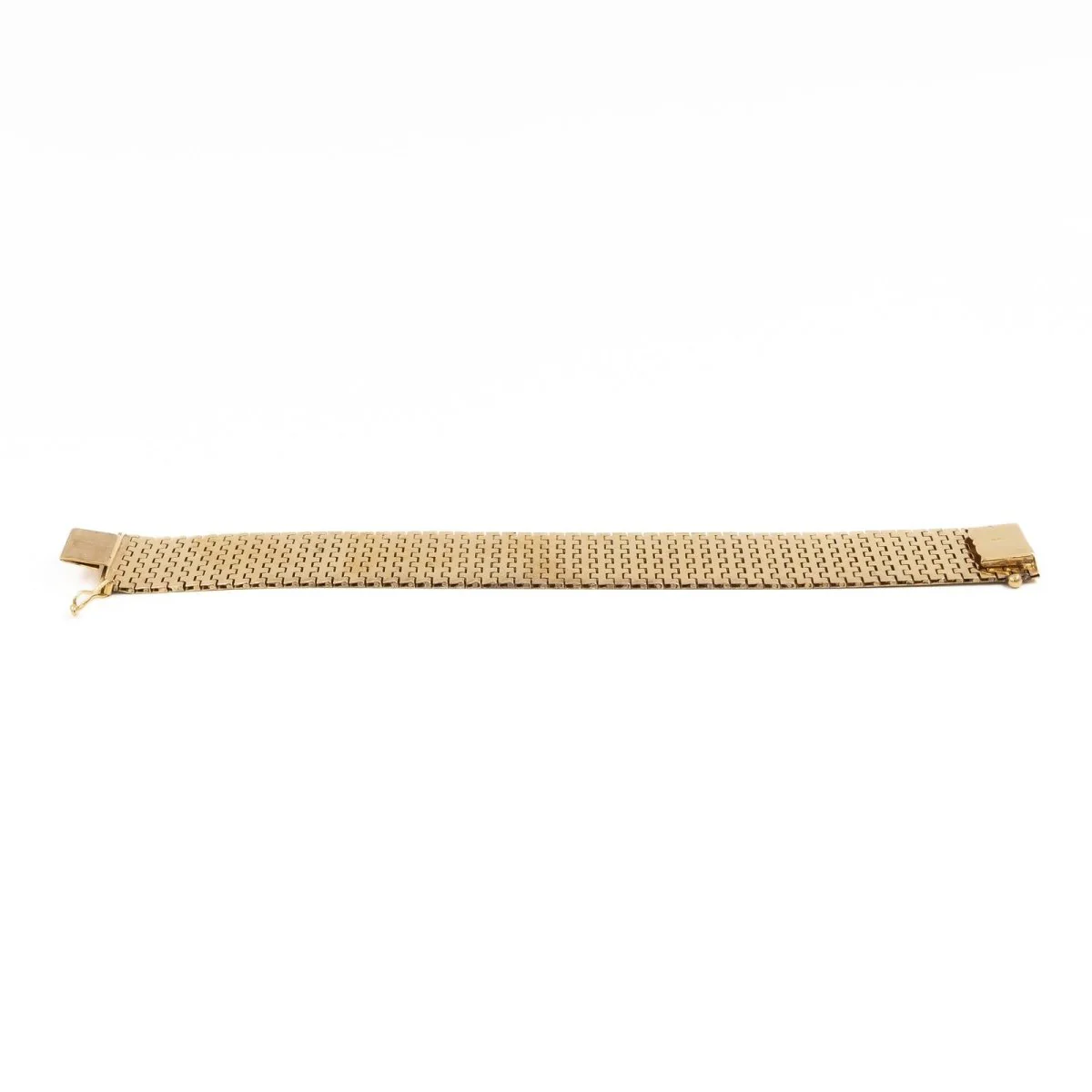 Bracelet Manchette maille en or jaune - Image 6