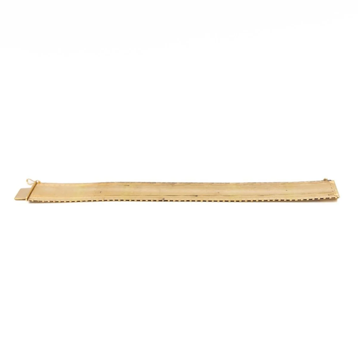 Bracelet Manchette maille en or jaune - Image 7