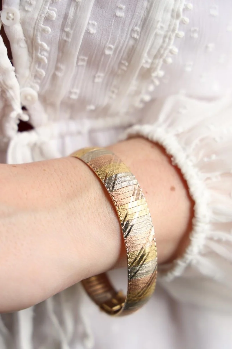 Bracelet Manchette Or jaune - Image 2