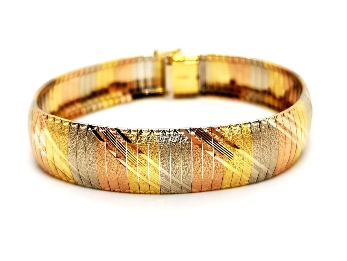 Bracelet Manchette Or jaune - Image 4