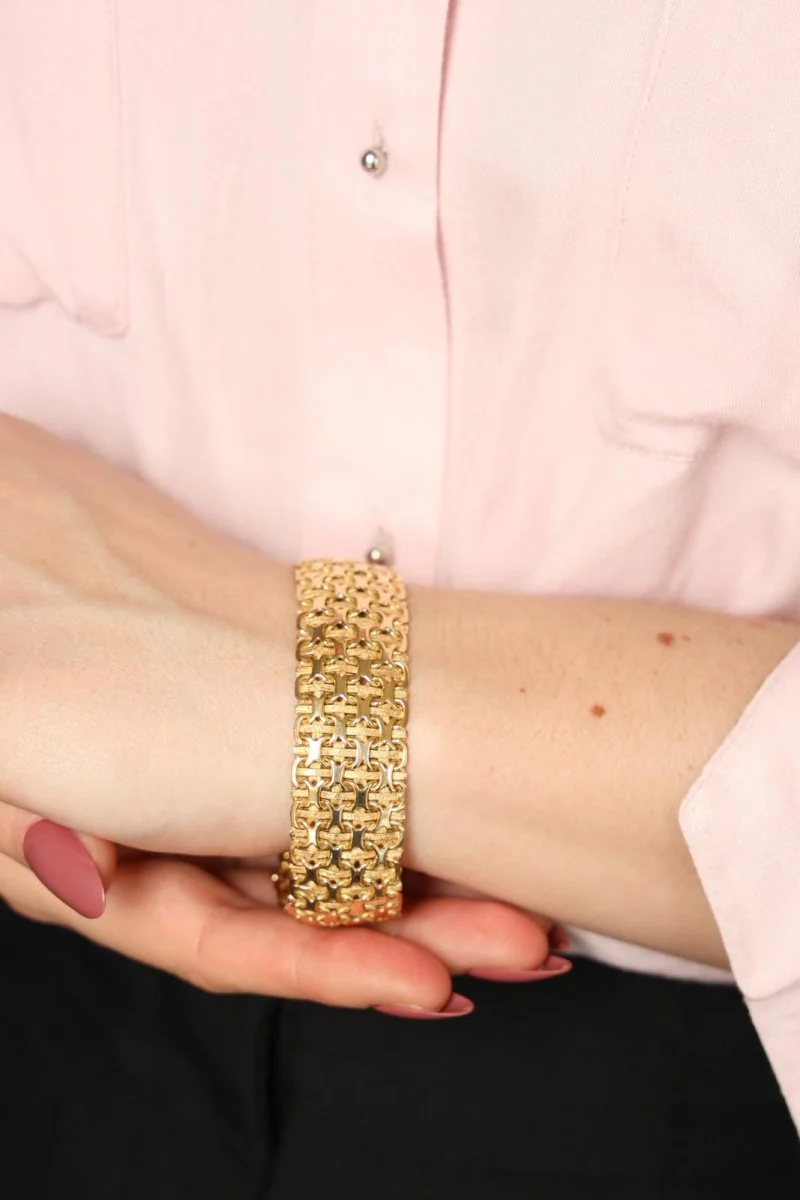 Bracelet Manchette Or jaune - Image 2