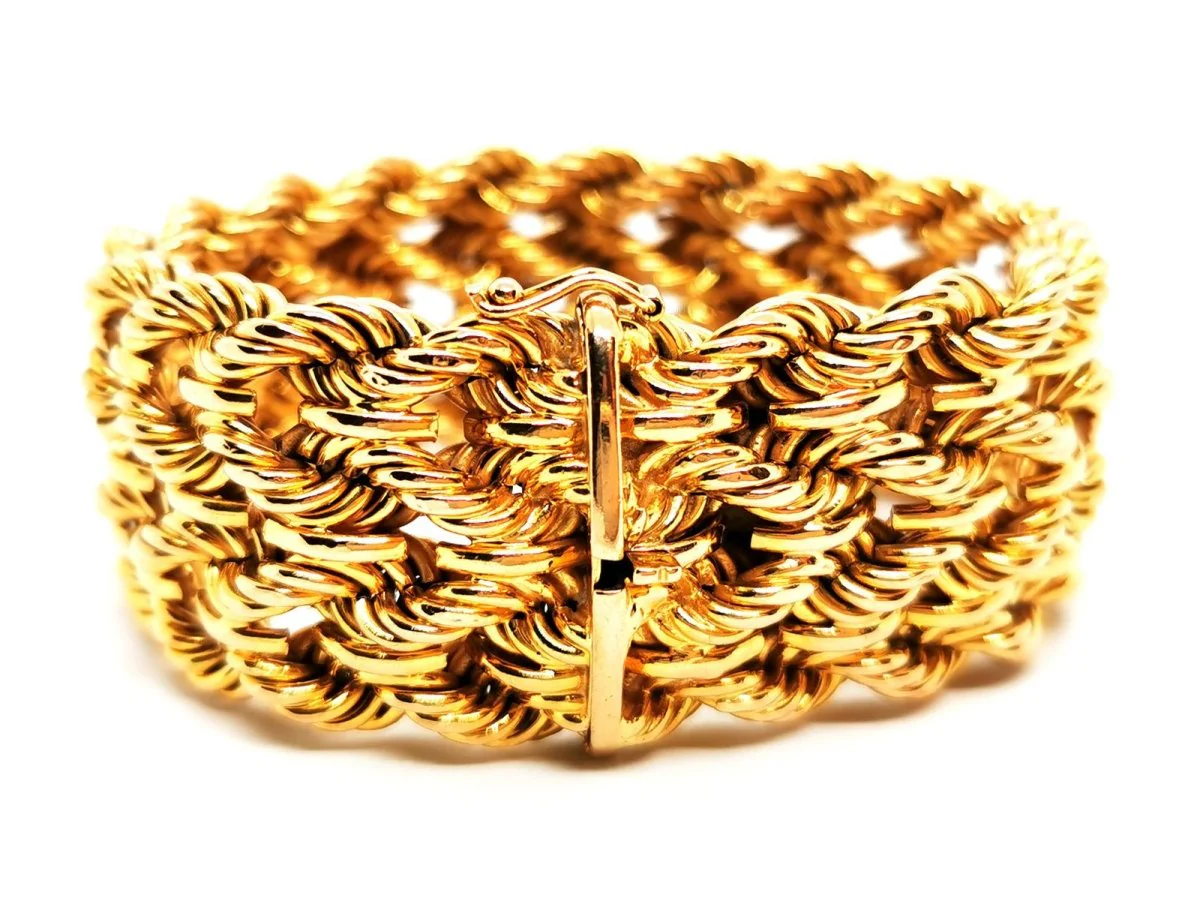 Bracelet Manchette Or jaune - Image 2