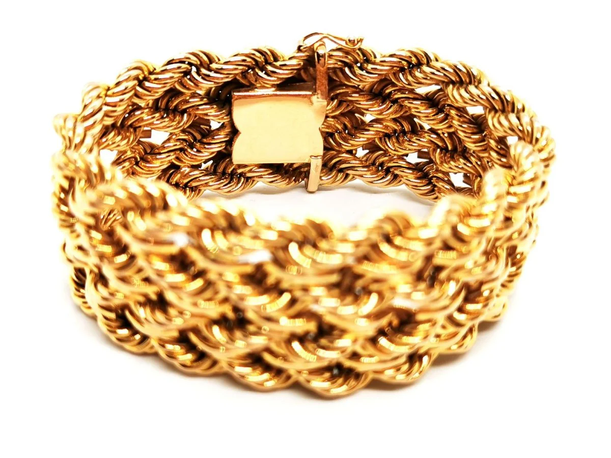 Bracelet Manchette Or jaune - Image 3