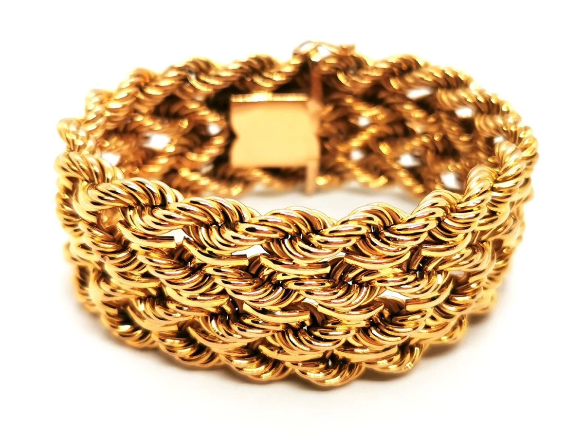 Bracelet Manchette Or jaune - Image 5