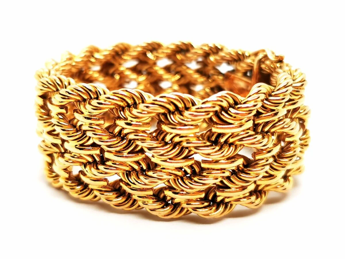 Bracelet Manchette Or jaune - Image 6