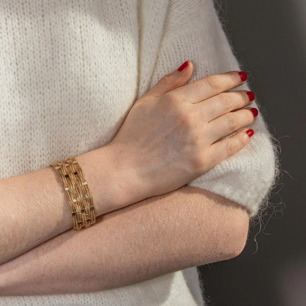 Bracelet Manchette en or jaune - Image 2