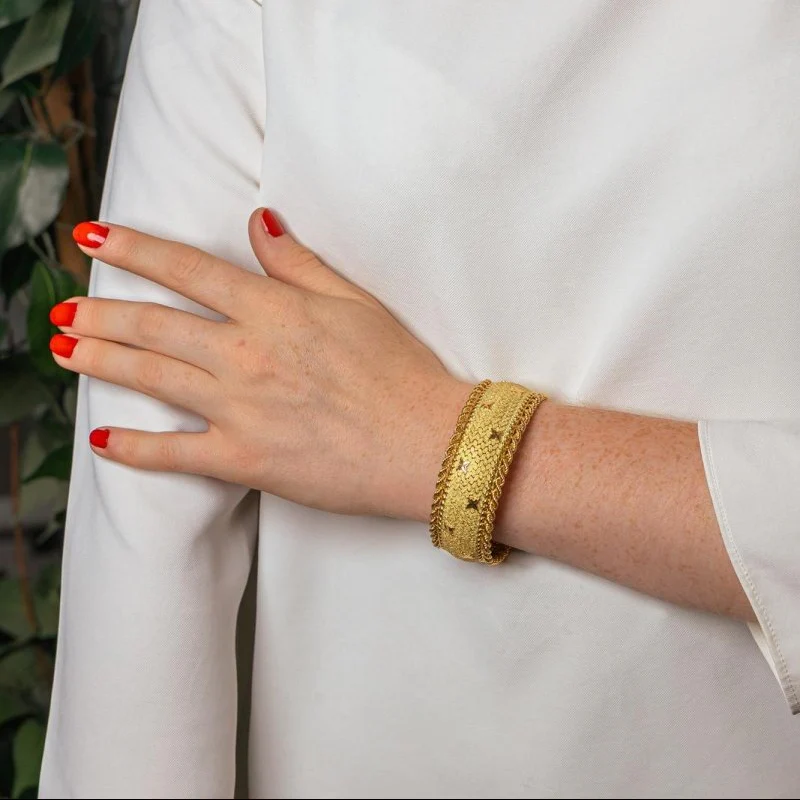 Bracelet Manchette en or jaune - Image 2
