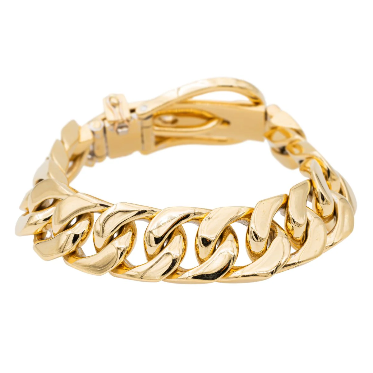 Bracelet Manchette ceinture en or jaune et iamant - Image 4