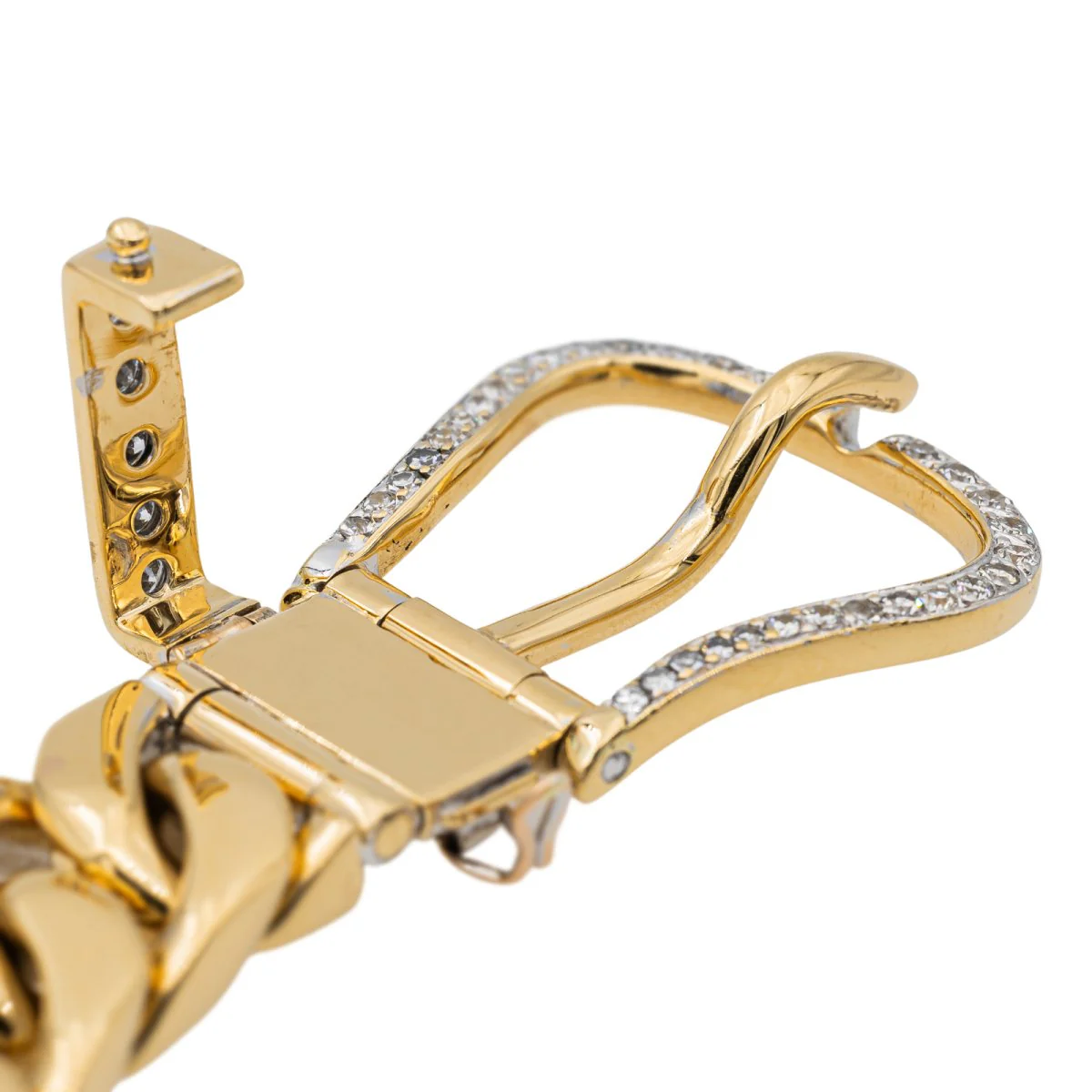 Bracelet Manchette ceinture en or jaune et iamant - Image 7