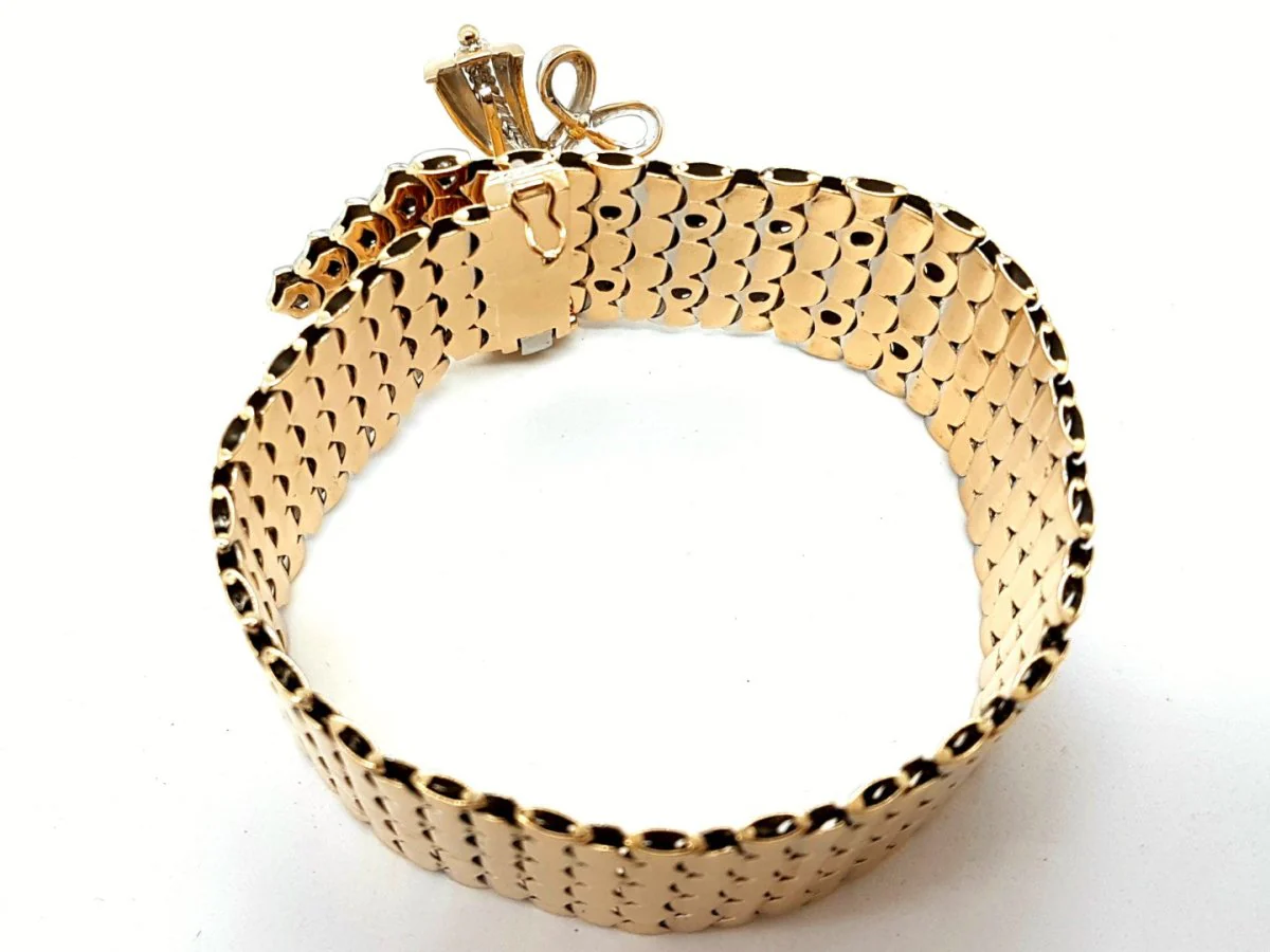 Bracelet Manchette Or rose Diamant - Image 10