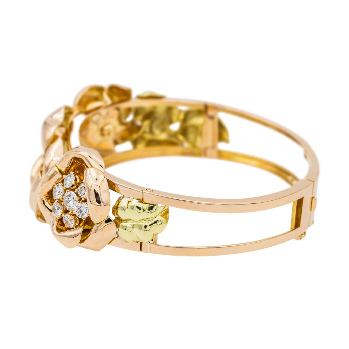 Bracelet Manchette Or rose Diamant - Image 3