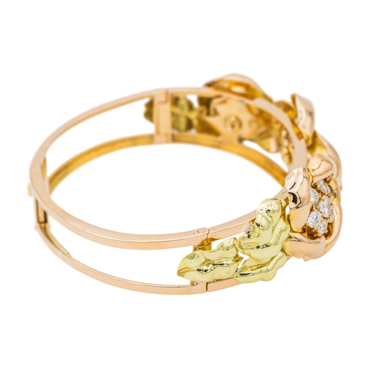 Bracelet Manchette Or rose Diamant - Image 5