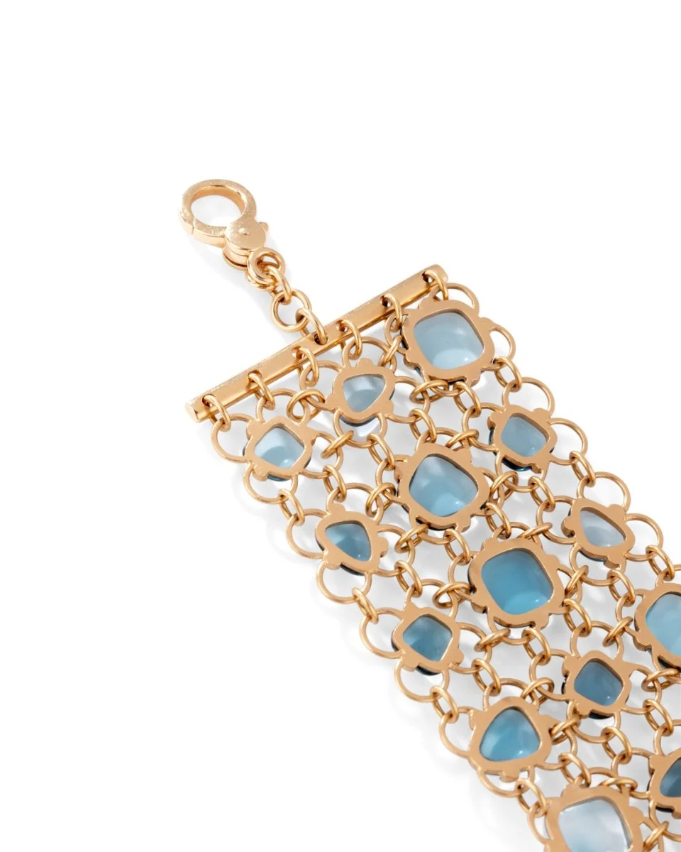 Bracelet Manchette Sabbia POMELLATO en or jaune et pierres fines - Image 6