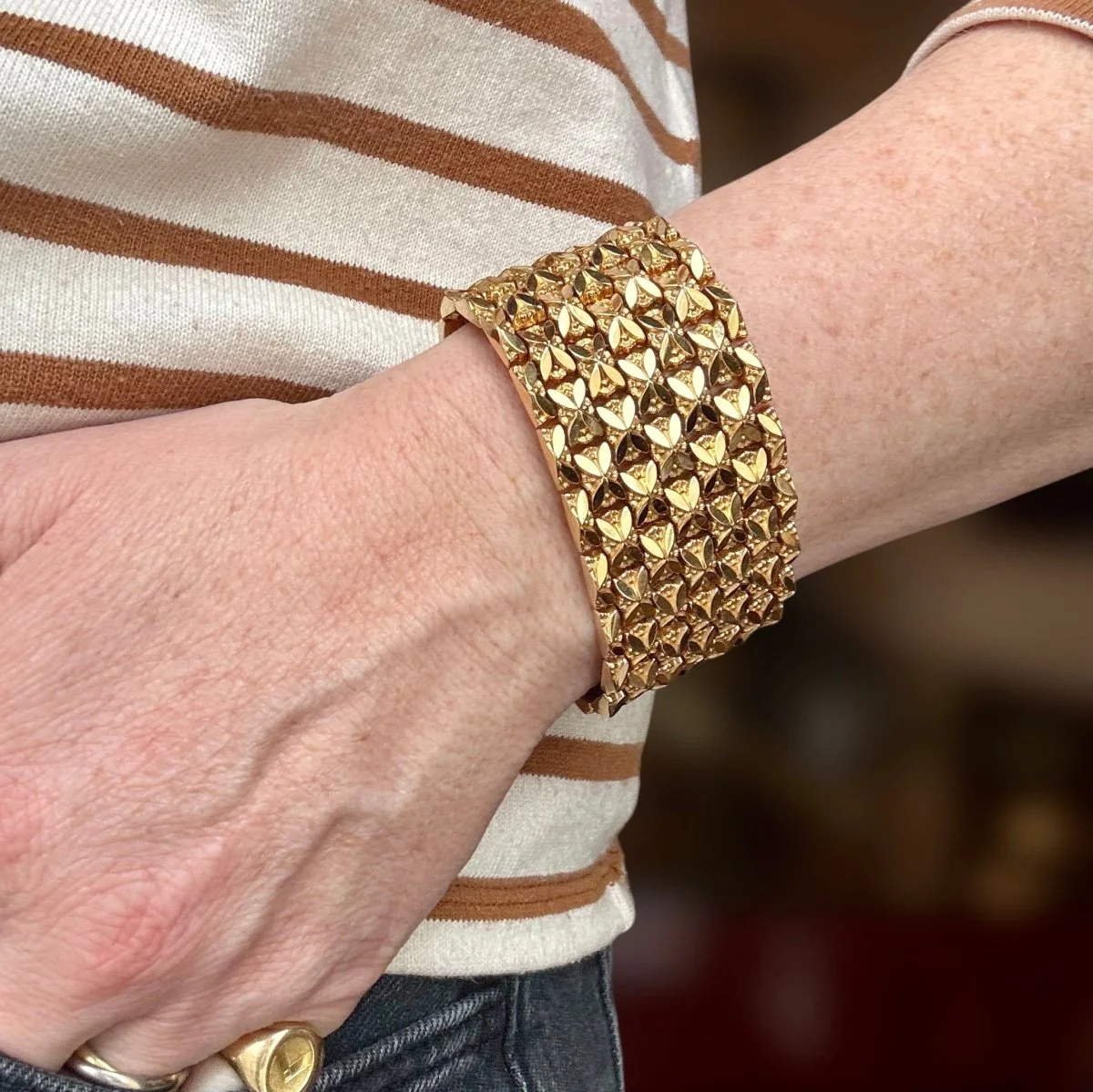 Bracelet Manchette en or jaune - Image 2