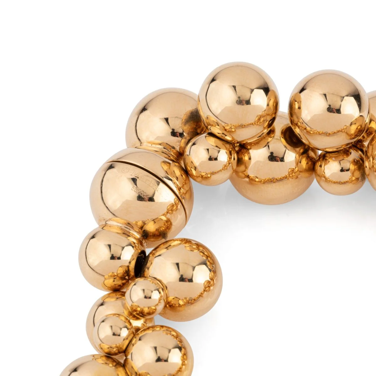 Bracelet Souple MARINA B "Atomo" en or jaune et diamants - Image 4