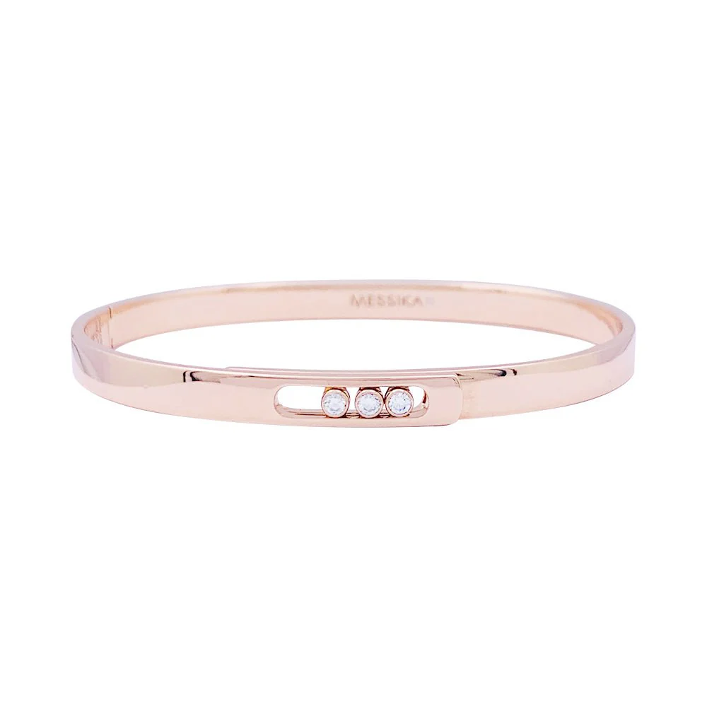 Bracelet Messika, "Bangle Move Noa", or rose et diamants.