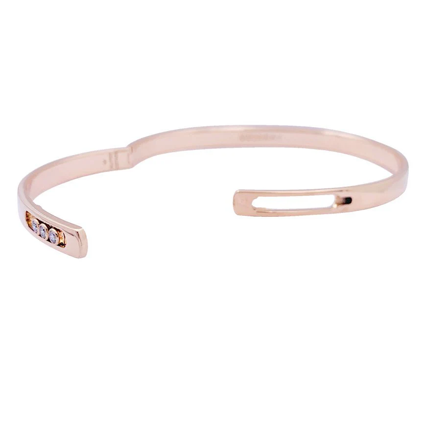 Bracelet Messika, "Bangle Move Noa", or rose et diamants. - Image 4