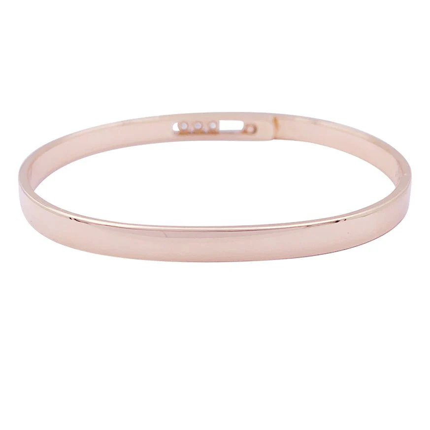 Bracelet Messika, "Bangle Move Noa", or rose et diamants. - Image 6