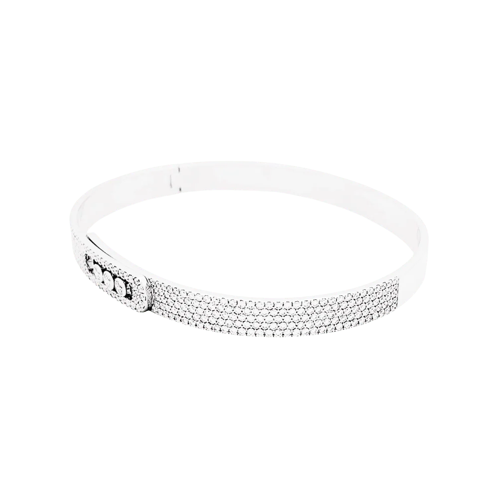 Bracelet Jonc MESSIKA "Bangle Pavé Move Noa" en or blanc et diamants - Image 3