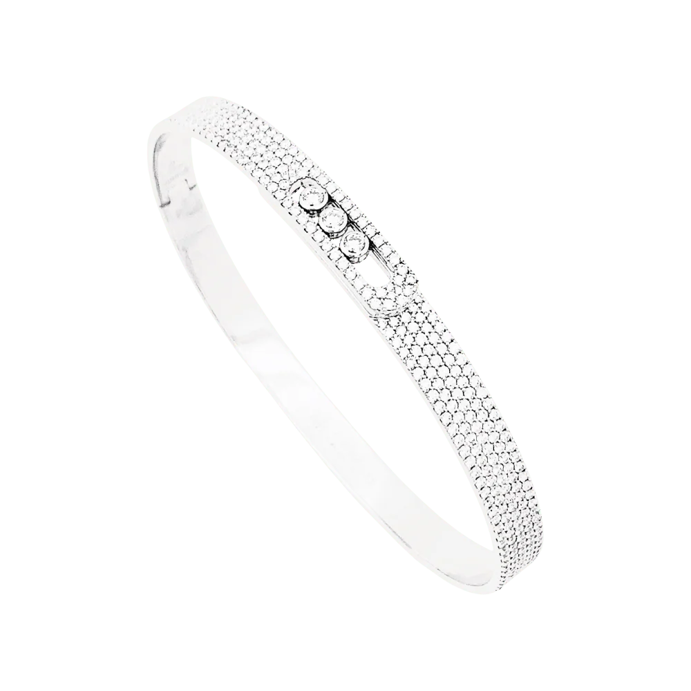 Bracelet Jonc MESSIKA "Bangle Pavé Move Noa" en or blanc et diamants - Image 6