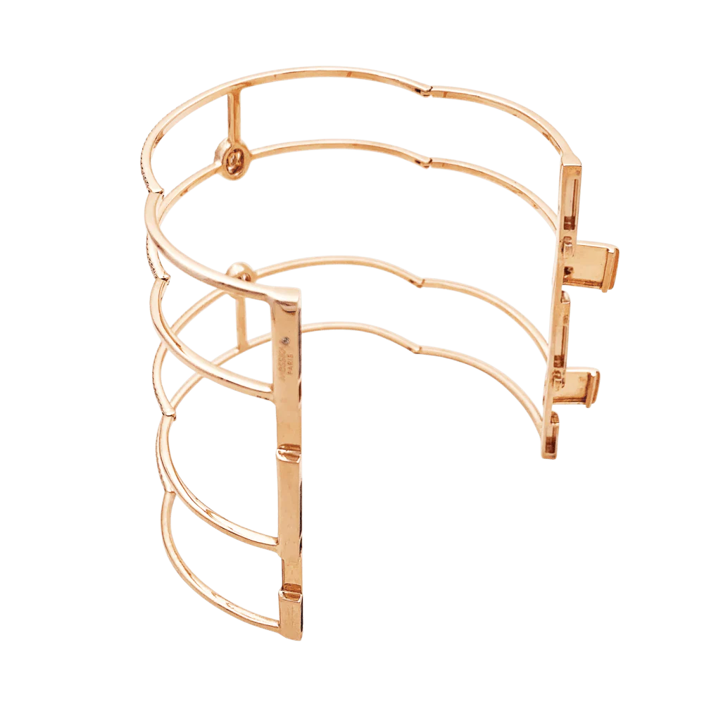 Bracelet Manchette MESSIKA "Glam'azone" en or rose et diamants - Image 5