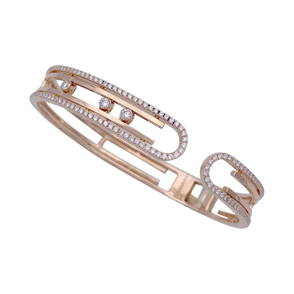 Bracelet Messika ,"Move 10th Anniversary", or rose et diamants