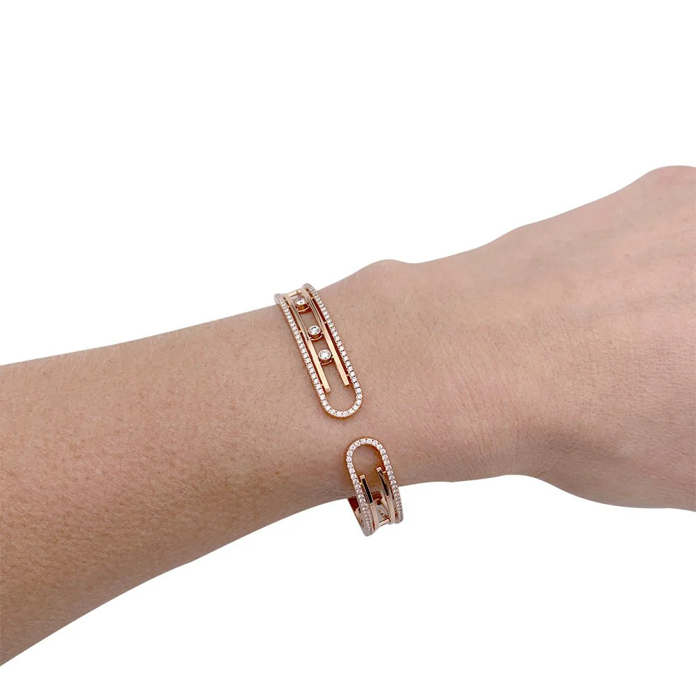 Bracelet Messika ,"Move 10th Anniversary", or rose et diamants - Image 8