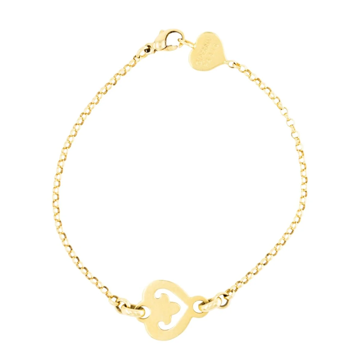 Bracelet O.J. PERRIN "Coeur Légendes" en or jaune