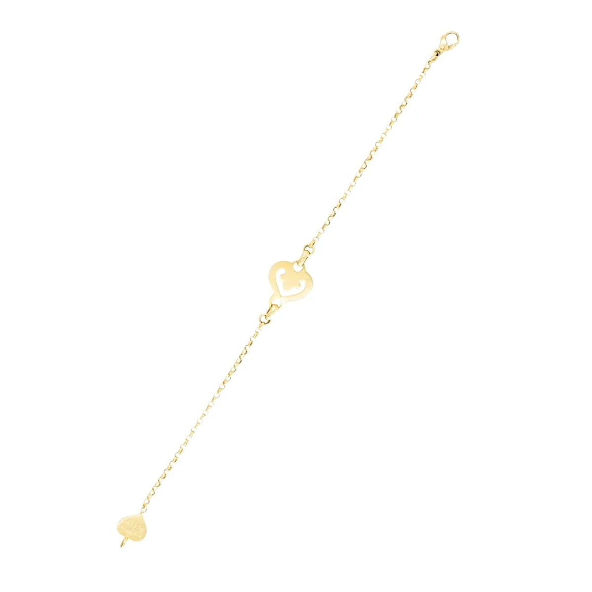 Bracelet O.J. PERRIN "Coeur Légendes" en or jaune - Image 4