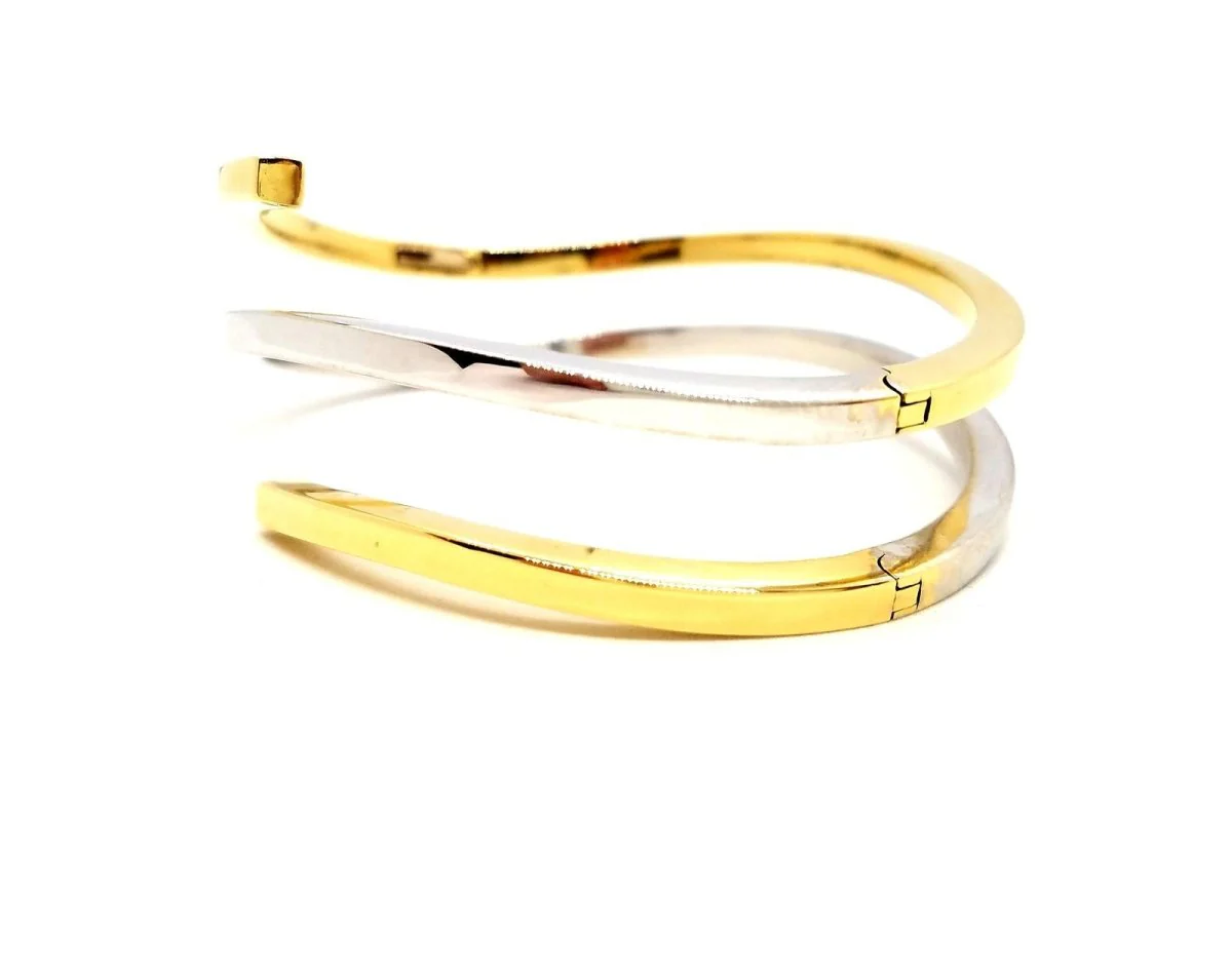 Bracelet serpentin en 2 ors - Image 4