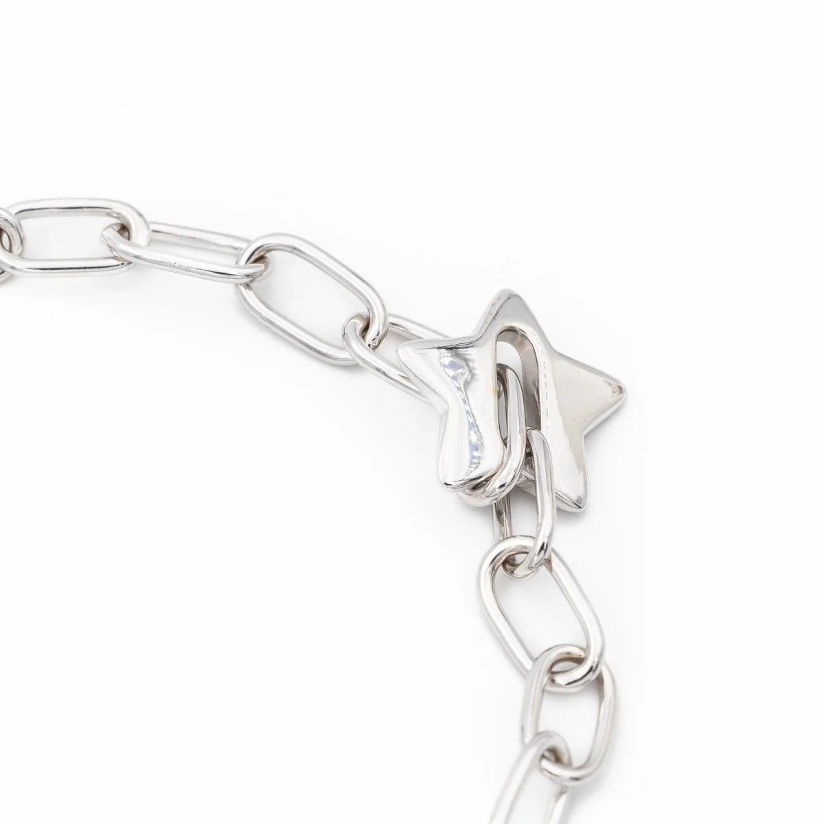 Bracelet Maille forçat à motifs en or blanc - Image 5