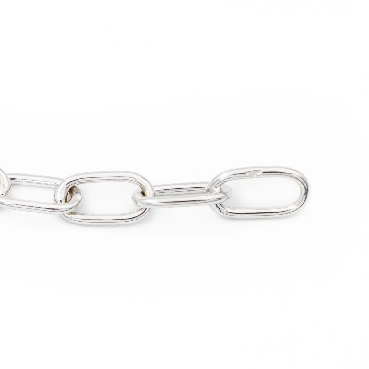Bracelet Maille forçat à motifs en or blanc - Image 6