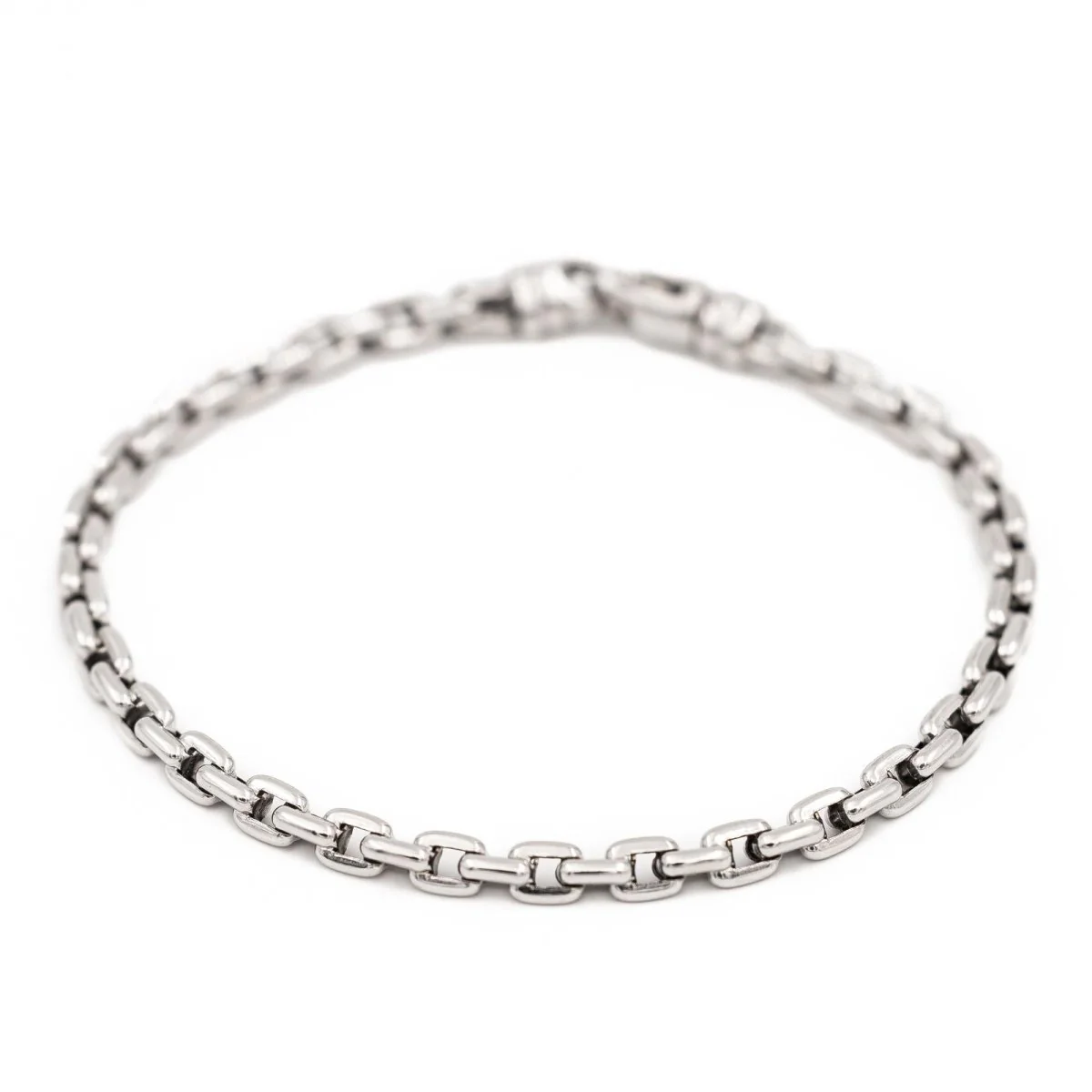 Bracelet Gourmette en or blanc