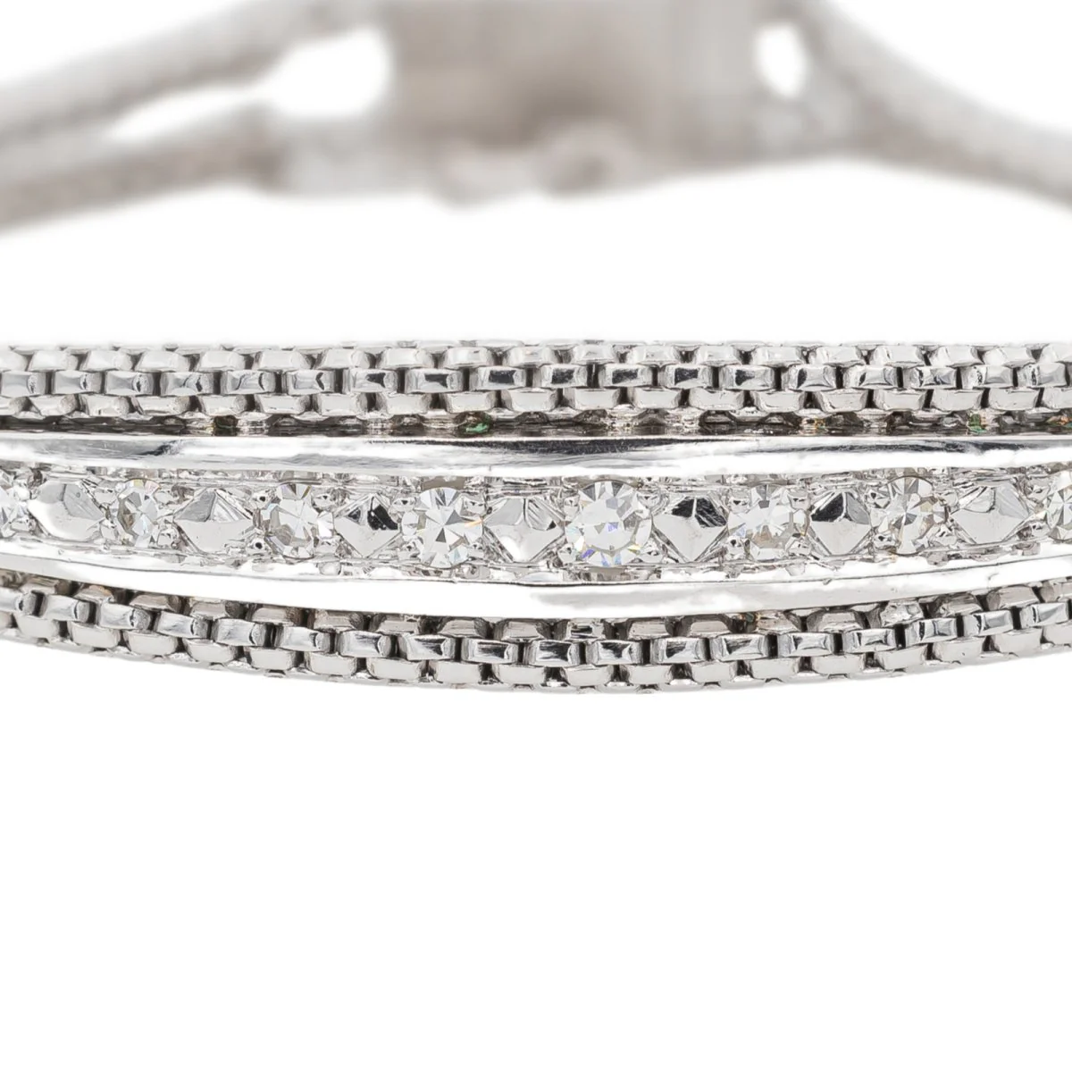 Bracelet en or blanc et diamants - Image 3