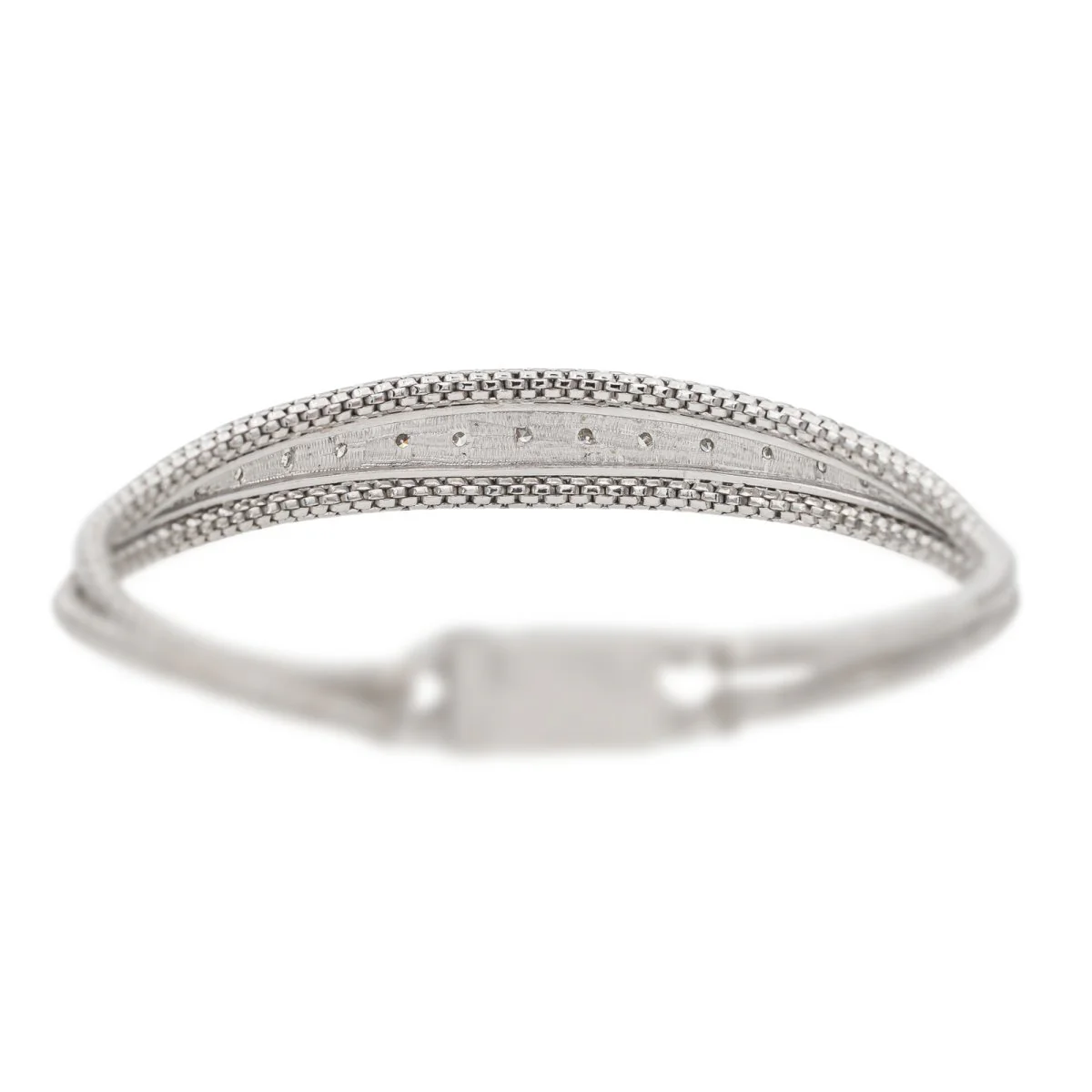 Bracelet en or blanc et diamants - Image 4