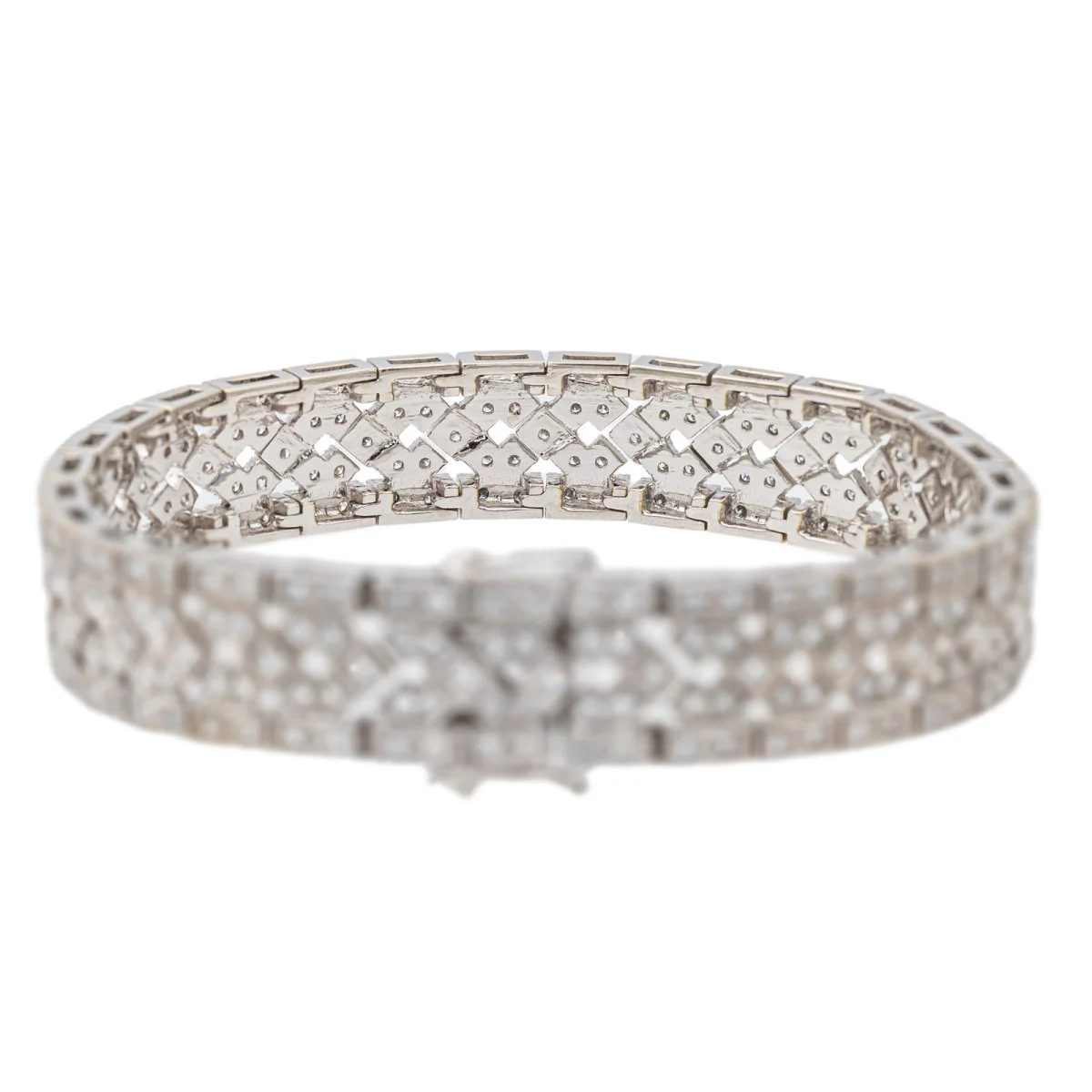 Bracelet en or blanc et diamants - Image 3