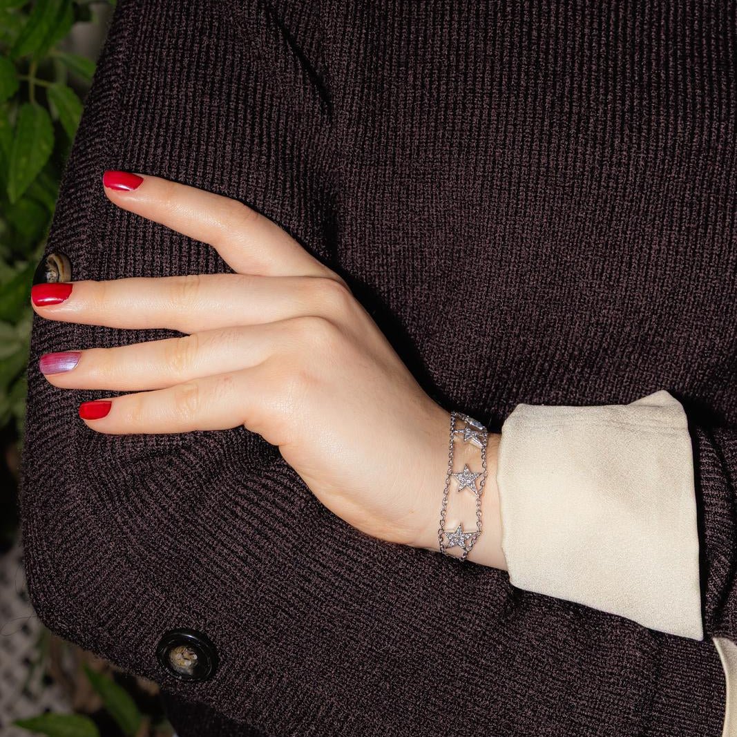 Bracelet Maille en or blanc et diamants - Image 2