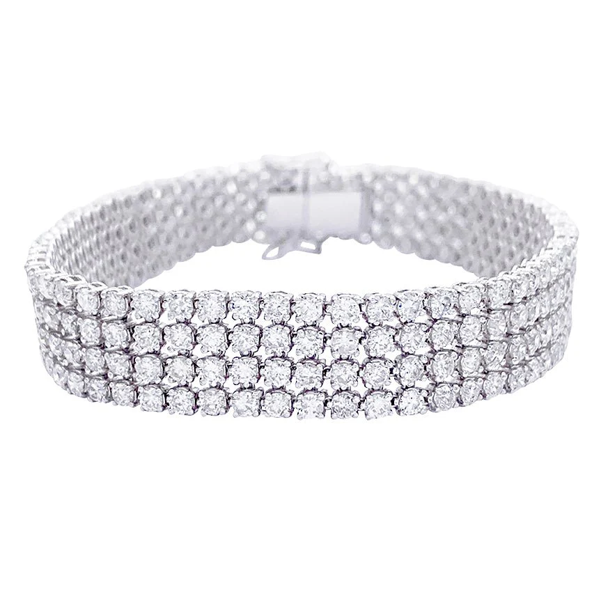 Bracelet or blanc, diamants