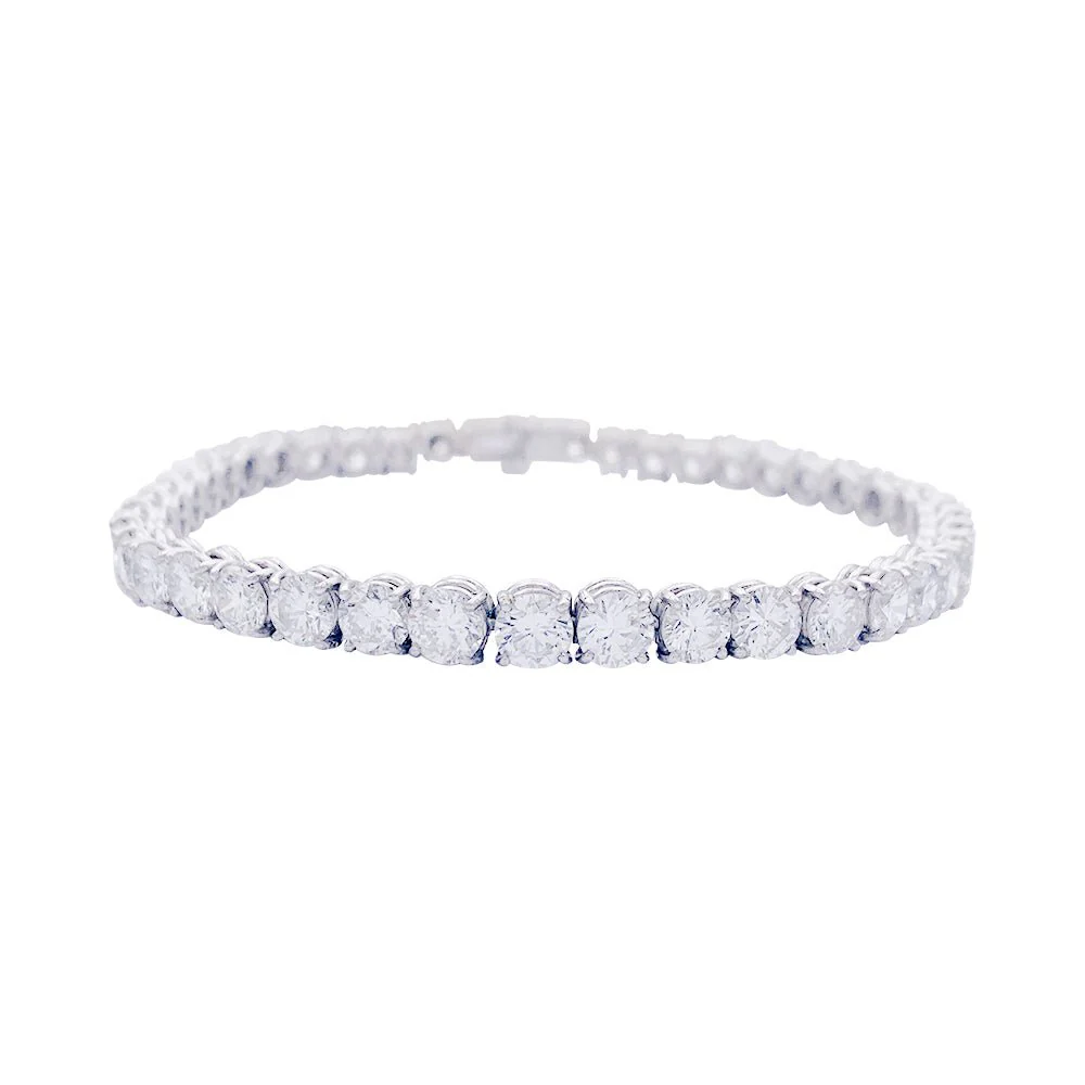 Bracelet or blanc et diamants. - Image 3