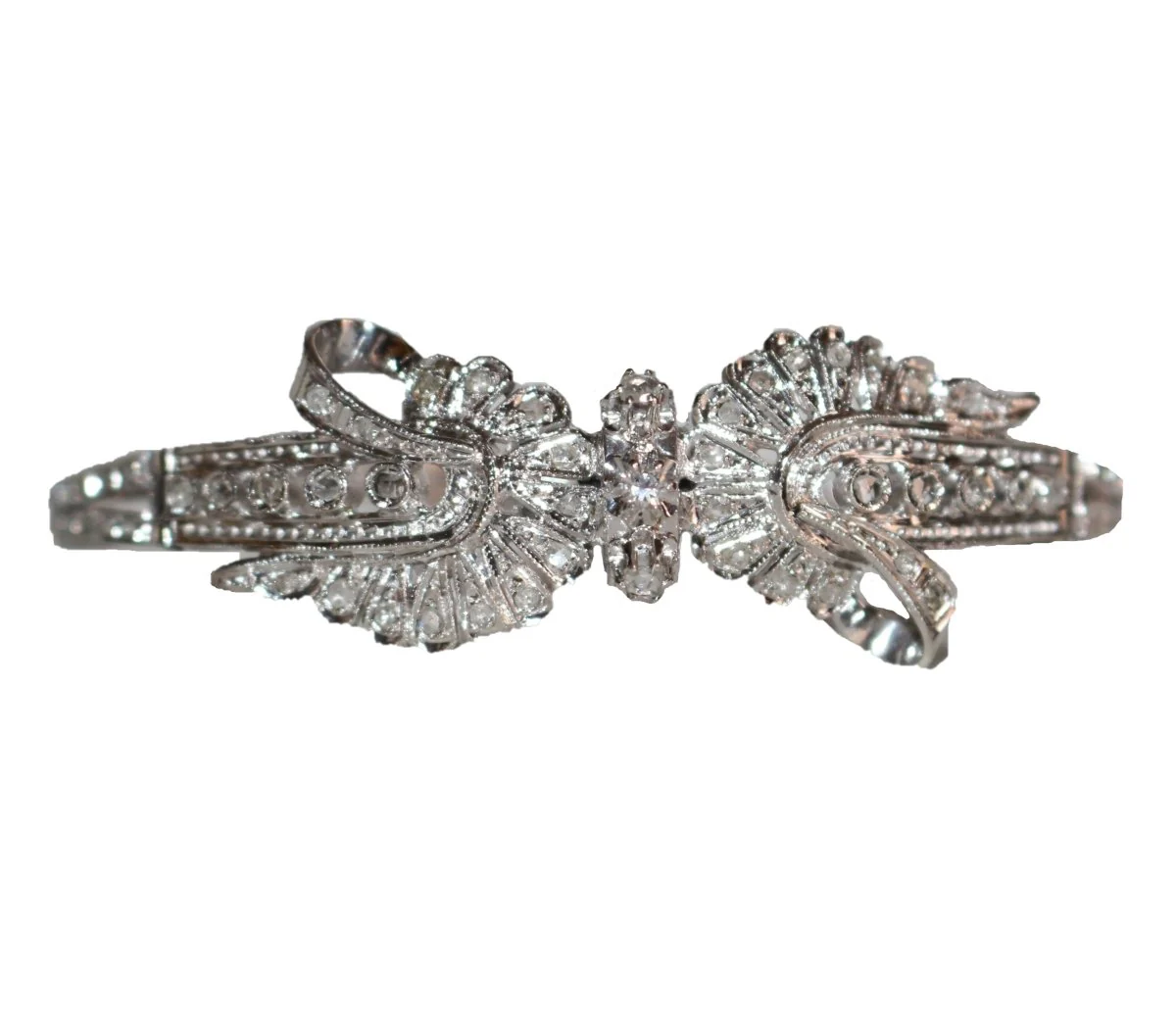 Bracelet en or blanc et diamants
