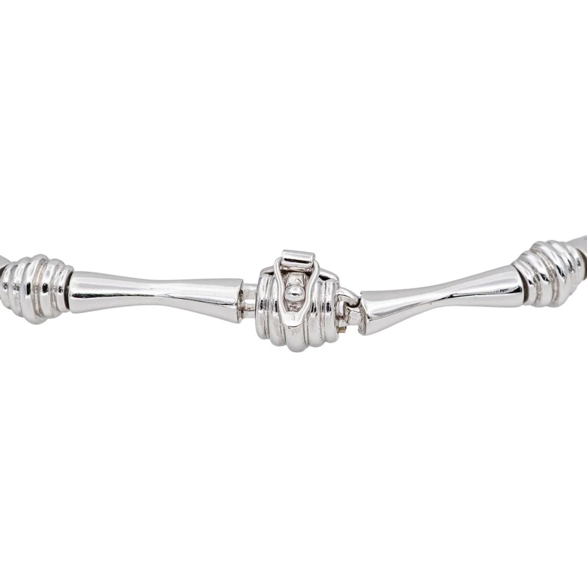 Bracelet en or blanc, saphirs et diamants - Image 6
