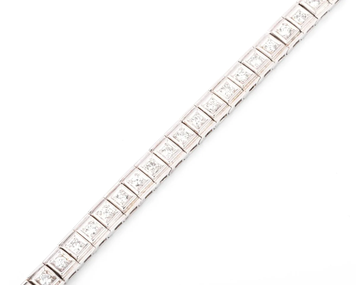 Bracelet en platine riviere en diamant - Image 2