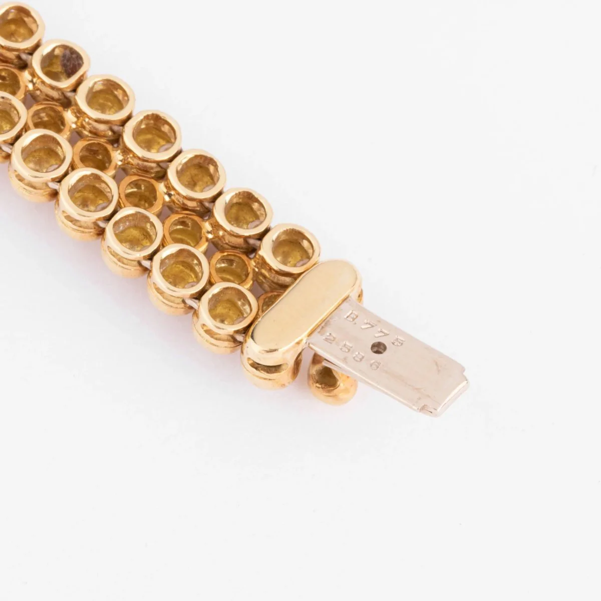 Bracelet or jaune 18k signé et numéroté de la maison Boucheron collection Grains de Raisin - Image 7