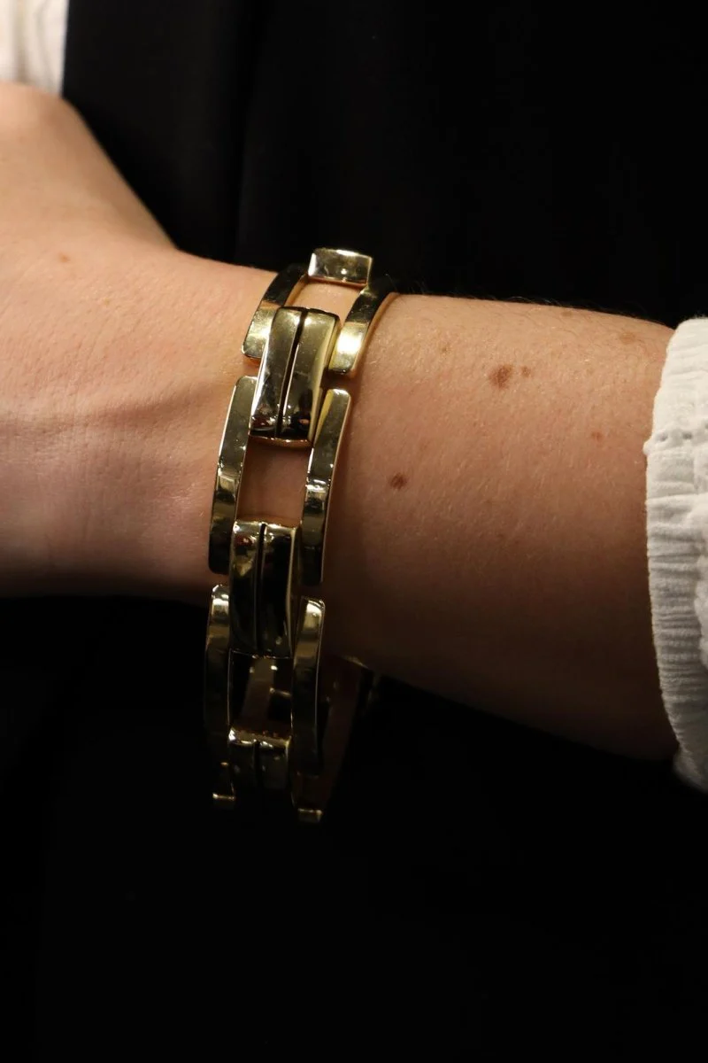 Bracelet Maille imposante en or jaune - Image 3