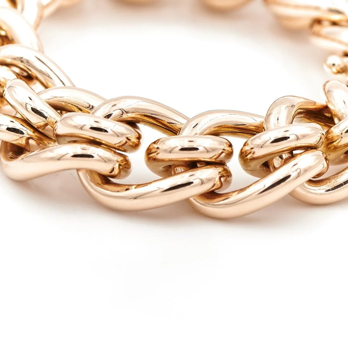 Bracelet Maille imposante en or jaune - Image 5