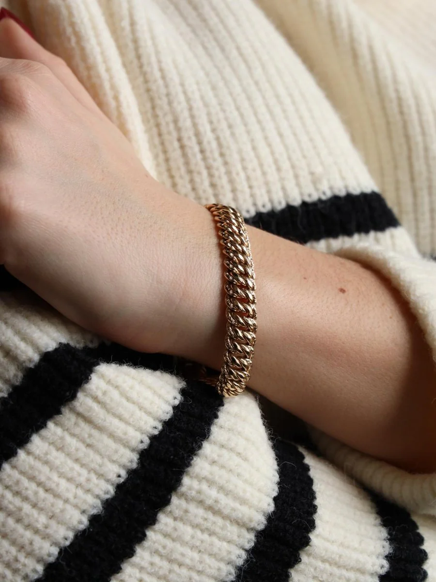 Bracelet Maille américaine en or jaune - Image 3